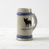 Französische Bulldogge Bierglas (VorderseiteRechts)
