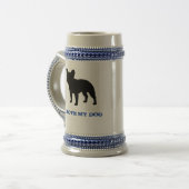 Französische Bulldogge Bierglas (Vorderseite Links)