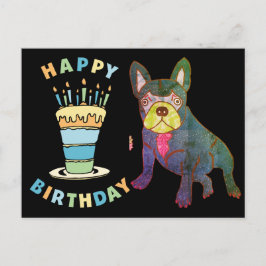 Französische Bulldogge Birthday French Bulldog Postkarte