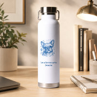 Französische Bulldogge blaue Lineart Kritzelei Fre