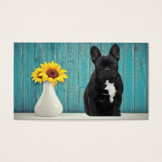 Französische Bulldogge Blumen French Bulldog (Vorderseite)