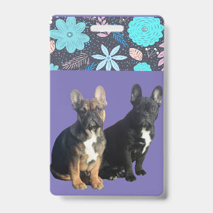 Französische Bulldogge Blumen French Bulldog  Ausweis