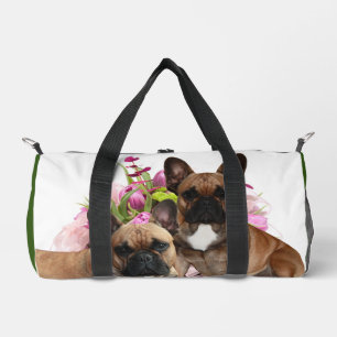 Französische Bulldogge Blumen French Bulldog Feier Duffle Bag