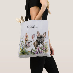 Französische Bulldogge Blumige Tasche