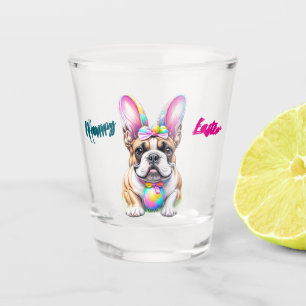 Französische Bulldogge Bunny Ostern Bulldogge Schnapsglas