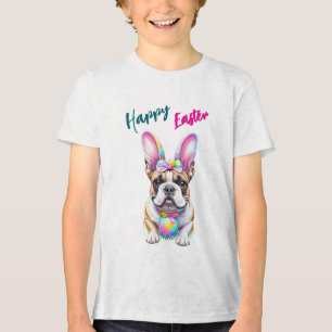 Französische Bulldogge Bunny Ostern Bulldogge Tri-Blend Shirt