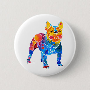 Französische Bulldogge Button