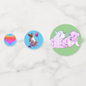 Französische Bulldogge Cartoon French Bulldog Konfetti (Rückseiten)