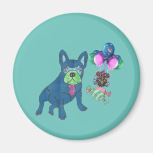 Französische Bulldogge Cartoon French Bulldog Magnet