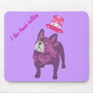 Französische Bulldogge Cartoon French Bulldog Mousepad