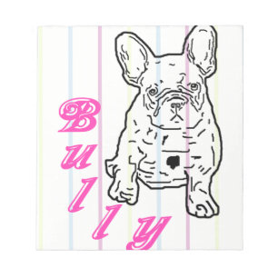 Französische Bulldogge Cartoon French Bulldog Notizblock