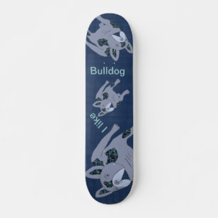 Französische Bulldogge Cartoon French Bulldog Skateboard