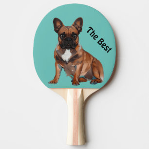 Französische Bulldogge Cartoon French Bulldog Tischtennis Schläger