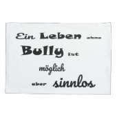 Französische Bulldogge Comic  Kissen Kissenbezug (Rückseite-Links)