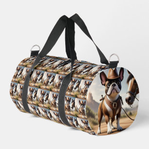 Französische Bulldogge Cowboyhut French Bulldog Duffle Bag