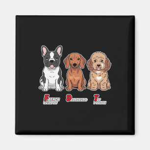 Französische Bulldogge Dachshund Toy Poodle Lustig Magnet