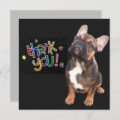 Französische Bulldogge Danke Einladung (Vorne/Hinten)