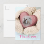 Französische Bulldogge Danke French Bulldog  Postkarte (Vorne/Hinten)