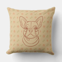 Französische Bulldogge Dekoratives Linienkunstmust