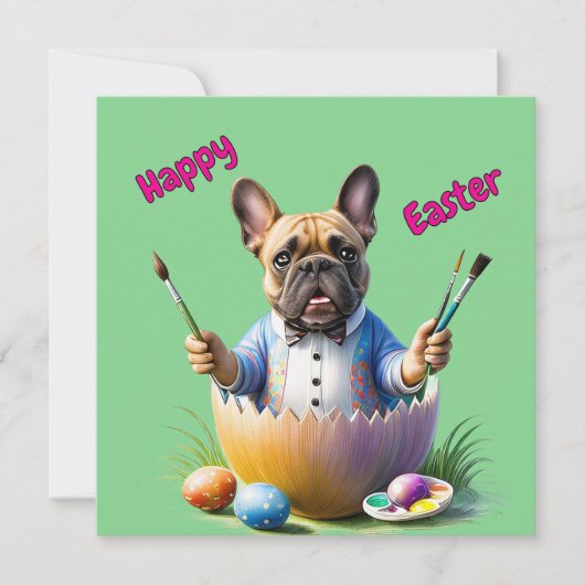 Französische Bulldogge Ei Ostern French Bulldog (Vorderseite)