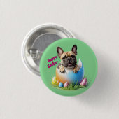 Französische Bulldogge Ei Ostern French Bulldog Button (Vorne & Hinten)