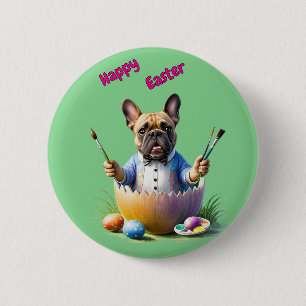 Französische Bulldogge Ei Ostern French Bulldog Button