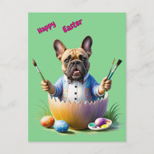 Französische Bulldogge Ei Ostern French Bulldog Postkarte