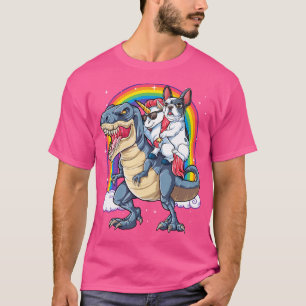 Französische Bulldogge Einhorn Dinosaurier T Rex M T-Shirt