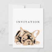 Französische Bulldogge Einladung (Vorderseite)