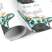 Französische Bulldogge Engel French Bulldog  Geschenkpapier (Rolleneckpunkt)