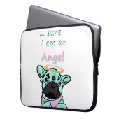 Französische Bulldogge Engel French Bulldog Laptopschutzhülle (Vorderseite Links)