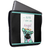 Französische Bulldogge Engel Laptopschutzhülle (Vorne Rechts)