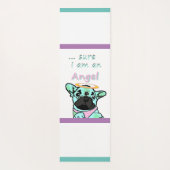 Französische Bulldogge Engel Yogamatte (Rückseite)