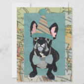 FRANZÖSISCHE BULLDOGGE ERFORSCHEN EINLADUNG (Rückseite)