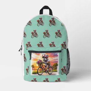 Französische Bulldogge Fahrrad French Bulldog Bedruckter Rucksack