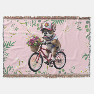 Französische Bulldogge Fahrrad French Bulldog Decke