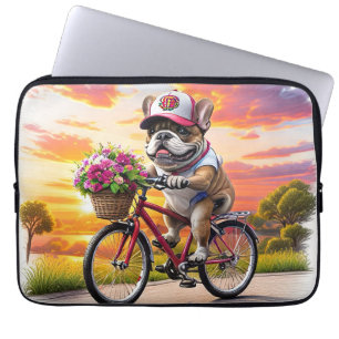 Französische Bulldogge Fahrrad French Bulldog Laptopschutzhülle
