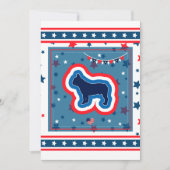 Französische Bulldogge Feuerwerke 4. Juli GRILLEN  Einladung (Vorderseite)