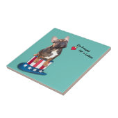 Französische Bulldogge Finn als Baby Fliese (Seite)