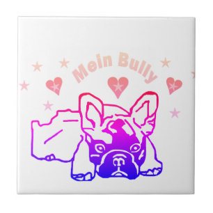 Französische Bulldogge Finn French Bulldog Fliese
