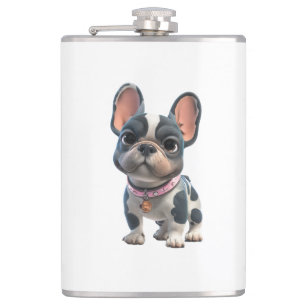 Französische Bulldogge Flachmann