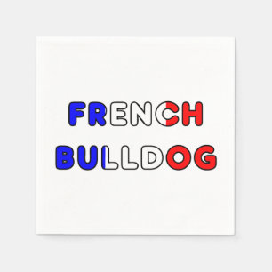 französische Bulldogge flg im Namen Serviette