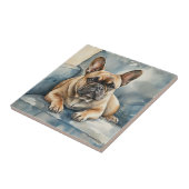 Französische Bulldogge Fliese (Seite)