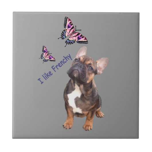 Französische Bulldogge Fliese (Vorderseite)