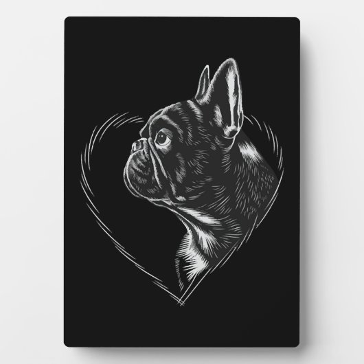 Französische Bulldogge Fotoplatte (Vorderseite)