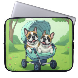 Französische Bulldogge Französische Bulldogge Zwil Laptopschutzhülle