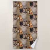 Französische Bulldogge Freizeit French Bulldog Strandtuch (Vorderseite)