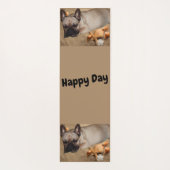 Französische Bulldogge Freizeit French Bulldog Yogamatte (Rückseite)