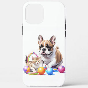 Französische Bulldogge French Bulldog mit Katze Case-Mate iPhone Hülle