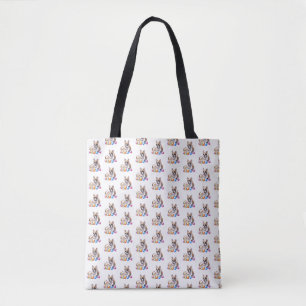 Französische Bulldogge French Bulldog mit Katze Tasche